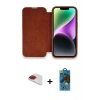 MARSİLYAN™- iPhone 13 Pro Max Kılıf Siluet Minimal Serisi - Siyah 18D Cam Ekran Koruyucu + Pers Alüminyum Kamera Lens - KI