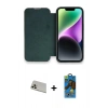 MARSİLYAN™- iPhone 13 Pro Max Kılıf Siluet Minimal Serisi - Siyah 18D Cam Ekran Koruyucu + Rainbow Kamera Lens Koruma Cam - REGD