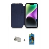 MARSİLYAN™- iPhone 13 Pro Max Kılıf Siluet Minimal Serisi - Siyah 18D Cam Ekran Koruyucu + Rainbow Kamera Lens Koruma Cam - REGD