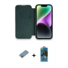 MARSİLYAN™- iPhone 13 Pro Max Kılıf Siluet Minimal Serisi - Siyah 18D Cam Ekran Koruyucu + Shine Kamera Lens Koruma Cam - GI