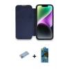 MARSİLYAN™- iPhone 13 Pro Max Kılıf Siluet Minimal Serisi - Siyah 18D Cam Ekran Koruyucu + Shine Kamera Lens Koruma Cam - MI