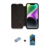 MARSİLYAN™- iPhone 13 Pro Max Kılıf Siluet Minimal Serisi - Siyah 18D Cam Ekran Koruyucu + Shine Kamera Lens Koruma Cam - MI