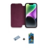MARSİLYAN™- iPhone 13 Pro Max Kılıf Siluet Minimal Serisi - Siyah 18D Cam Ekran Koruyucu + Shine Kamera Lens Koruma Cam - MI