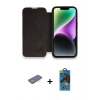 MARSİLYAN™- iPhone 13 Pro Max Kılıf Siluet Minimal Serisi - Siyah 18D Cam Ekran Koruyucu + Renkli Kamera Lens Koruma Cam - YL