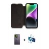 MARSİLYAN™- iPhone 13 Pro Max Kılıf Siluet Minimal Serisi - Siyah 3D Antistatik Cam Ekran Koruyucu + Neon Fosforlu Kamera Lens - YL