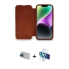 MARSİLYAN™- iPhone 13 Pro Max Kılıf Siluet Minimal Serisi - Siyah 3D Antistatik Cam Ekran Koruyucu + Rainbow Kamera Lens Koruma Cam - MI