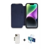 MARSİLYAN™- iPhone 13 Pro Max Kılıf Siluet Minimal Serisi - Siyah 3D Antistatik Cam Ekran Koruyucu + Shine Kamera Lens - GD