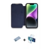 MARSİLYAN™- iPhone 13 Pro Max Kılıf Siluet Minimal Serisi - Siyah 3D Antistatik Cam Ekran Koruyucu + Shine Kamera Lens Koruma Cam - MI