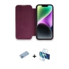 MARSİLYAN™- iPhone 13 Pro Max Kılıf Siluet Minimal Serisi - Siyah 3D Antistatik Cam Ekran Koruyucu + Shine Kamera Lens Koruma Cam - MI
