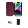MARSİLYAN™- iPhone 13 Pro Max Kılıf Siluet Minimal Serisi - Siyah 3D Antistatik Hayalet Cam Ekran Koruyucu + Rainbow Kamera Lens Koruma Cam - MR