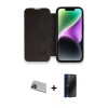 MARSİLYAN™- iPhone 13 Pro Max Kılıf Siluet Minimal Serisi - Siyah 3D Antistatik Hayalet Cam Ekran Koruyucu + Rainbow Kamera Lens Koruma Cam - MI