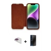 MARSİLYAN™- iPhone 13 Pro Max Kılıf Siluet Minimal Serisi - Siyah 3D Antistatik Hayalet Cam Ekran Koruyucu + Pers Alüminyum Kamera Lens - GI