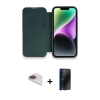 MARSİLYAN™- iPhone 13 Pro Max Kılıf Siluet Minimal Serisi - Siyah 3D Antistatik Hayalet Cam Ekran Koruyucu + Pers Alüminyum Kamera Lens - GI