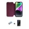MARSİLYAN™- iPhone 13 Pro Max Kılıf Siluet Minimal Serisi - Siyah 3D Antistatik Hayalet Cam Ekran Koruyucu + Shine Kamera Lens Koruma Cam - MI