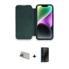 MARSİLYAN™- iPhone 13 Pro Max Kılıf Siluet Minimal Serisi - Siyah 3D Antistatik Hayalet Cam Ekran Koruyucu + Rainbow Kamera Lens Koruma Cam - MR