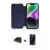 MARSİLYAN™- iPhone 13 Pro Max Kılıf Siluet Minimal Serisi - Siyah 3D Antistatik Hayalet Cam Ekran Koruyucu + Raze Metal Kamera Lens - GD