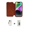MARSİLYAN™- iPhone 13 Pro Max Kılıf Siluet Minimal Serisi - Siyah 6D Mat Seramik Hayalet Nano Ekran Koruyucu + Shine Kamera Lens - GD