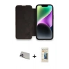 MARSİLYAN™- iPhone 13 Pro Max Kılıf Siluet Minimal Serisi - Siyah 6D Mat Seramik Hayalet Nano Ekran Koruyucu + Rainbow Kamera Lens Koruma Cam - MR