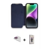 MARSİLYAN™- iPhone 13 Pro Max Kılıf Siluet Minimal Serisi - Siyah Bilvis 3D Cam Ekran Koruyucu + Gökkuşağı Pers Alüminyum Kamera Lens