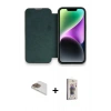 MARSİLYAN™- iPhone 13 Pro Max Kılıf Siluet Minimal Serisi - Siyah Bilvis 3D Cam Ekran Koruyucu + Gold Pers Alüminyum Kamera Lens