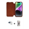 MARSİLYAN™- iPhone 13 Pro Max Kılıf Siluet Minimal Serisi - Siyah Bilvis 3D Cam Ekran Koruyucu + Pers Alüminyum Kamera Lens - LT