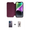 MARSİLYAN™- iPhone 13 Pro Max Kılıf Siluet Minimal Serisi - Siyah Bilvis 3D Cam Ekran Koruyucu + Neon Fosforlu Kamera Lens - MI