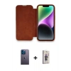 MARSİLYAN™- iPhone 13 Pro Max Kılıf Siluet Minimal Serisi - Siyah Bilvis 3D Cam Ekran Koruyucu + Neon Fosforlu Kamera Lens - MI