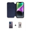 MARSİLYAN™- iPhone 13 Pro Max Kılıf Siluet Minimal Serisi - Siyah Bilvis 3D Cam Ekran Koruyucu + Neon Fosforlu Kamera Lens - MI