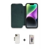 MARSİLYAN™- iPhone 13 Pro Max Kılıf Siluet Minimal Serisi - Siyah Bilvis 3D Cam Ekran Koruyucu + Shine Kamera Lens - GD