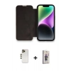 MARSİLYAN™- iPhone 13 Pro Max Kılıf Siluet Minimal Serisi - Siyah Bilvis 3D Cam Ekran Koruyucu + Shine Kamera Lens - GD