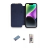 MARSİLYAN™- iPhone 13 Pro Max Kılıf Siluet Minimal Serisi - Siyah Bilvis 3D Cam Ekran Koruyucu + Shine Kamera Lens Koruma Cam - PE