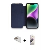 MARSİLYAN™- iPhone 13 Pro Max Kılıf Siluet Minimal Serisi - Siyah Bilvis 3D Mat Cam Ekran Koruyucu + Pers Alüminyum Kamera Lens - GD