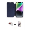 MARSİLYAN™- iPhone 13 Pro Max Kılıf Siluet Minimal Serisi - Siyah Bilvis 3D Mat Cam Ekran Koruyucu + Pers Alüminyum Kamera Lens - KI