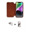 MARSİLYAN™- iPhone 13 Pro Max Kılıf Siluet Minimal Serisi - Siyah Bilvis 3D Mat Cam Ekran Koruyucu + Pers Alüminyum Kamera Lens - GD