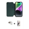 MARSİLYAN™- iPhone 13 Pro Max Kılıf Siluet Minimal Serisi - Siyah Bilvis 3D Mat Cam Ekran Koruyucu + Pers Alüminyum Kamera Lens - GD