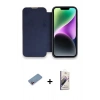 MARSİLYAN™- iPhone 13 Pro Max Kılıf Siluet Minimal Serisi - Siyah Bilvis 3D Mat Cam Ekran Koruyucu + Shine Kamera Lens Koruma Cam - PE