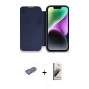 MARSİLYAN™- iPhone 13 Pro Max Kılıf Siluet Minimal Serisi - Siyah Bilvis 3D Mat Cam Ekran Koruyucu + Renkli Kamera Lens Koruma Cam - YL