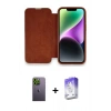 MARSİLYAN™- iPhone 13 Pro Max Kılıf Siluet Minimal Serisi - Siyah Bilvis 5in1 3D Magic Cam Ekran Koruyucu + Neon Fosforlu Kamera Lens - YL