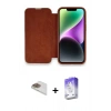 MARSİLYAN™- iPhone 13 Pro Max Kılıf Siluet Minimal Serisi - Siyah Bilvis 5in1 3D Magic Cam Ekran Koruyucu + Pers Alüminyum Kamera Lens - GD