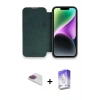 MARSİLYAN™- iPhone 13 Pro Max Kılıf Siluet Minimal Serisi - Siyah Bilvis 5in1 3D Magic Cam Ekran Koruyucu + Pers Alüminyum Kamera Lens - GI