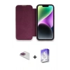 MARSİLYAN™- iPhone 13 Pro Max Kılıf Siluet Minimal Serisi - Siyah Bilvis 5in1 3D Magic Cam Ekran Koruyucu + Pers Alüminyum Kamera Lens - GI
