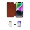 MARSİLYAN™- iPhone 13 Pro Max Kılıf Siluet Minimal Serisi - Siyah Bilvis 5in1 3D Magic Cam Ekran Koruyucu + Shine Kamera Lens - GD