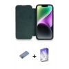 MARSİLYAN™- iPhone 13 Pro Max Kılıf Siluet Minimal Serisi - Siyah Bilvis 5in1 3D Magic Cam Ekran Koruyucu + Shine Kamera Lens Koruma Cam - PE