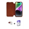 MARSİLYAN™- iPhone 13 Pro Max Kılıf Siluet Minimal Serisi - Siyah Bilvis 5in1 3D Magic Cam Ekran Koruyucu + Pers Alüminyum Kamera Lens - KI
