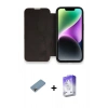 MARSİLYAN™- iPhone 13 Pro Max Kılıf Siluet Minimal Serisi - Siyah Bilvis 5in1 3D Magic Cam Ekran Koruyucu + Shine Kamera Lens Koruma Cam - GI