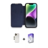 MARSİLYAN™- iPhone 13 Pro Max Kılıf Siluet Minimal Serisi - Siyah Bilvis 5in1 3D Magic Cam Ekran Koruyucu + Shine Kamera Lens - GD
