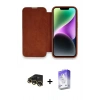 MARSİLYAN™- iPhone 13 Pro Max Kılıf Siluet Minimal Serisi - Siyah Bilvis 5in1 3D Magic Cam Ekran Koruyucu + Raze Metal Kamera Lens - GD