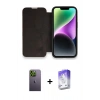 MARSİLYAN™- iPhone 13 Pro Max Kılıf Siluet Minimal Serisi - Siyah Bilvis 5in1 3D Magic Cam Ekran Koruyucu + Neon Fosforlu Kamera Lens - YL