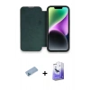 MARSİLYAN™- iPhone 13 Pro Max Kılıf Siluet Minimal Serisi - Siyah Bilvis 5in1 5D Magic Hayalet Cam Ekran Koruyucu + Shine Kamera Lens Koruma Cam - MI