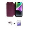 MARSİLYAN™- iPhone 13 Pro Max Kılıf Siluet Minimal Serisi - Siyah Bilvis 5in1 5D Magic Hayalet Cam Ekran Koruyucu + Pers Alüminyum Kamera Lens - GI